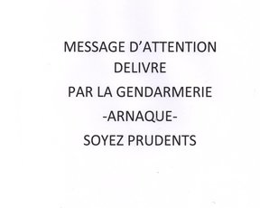 ARNAQUE-Faire attention