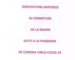 MAIRIE - CORONAVIRUS