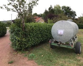 Une tonne à Eau pour le nouveau cimetière