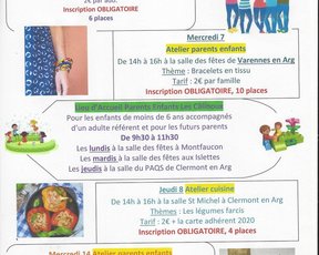 Planning Octobre avec Familles Rurales