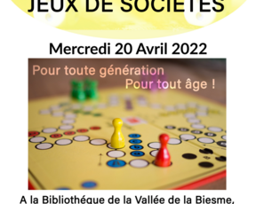 Journée Jeux de société à la bibliothèque