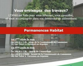 Vos permanences Habitat en Argonne Meuse