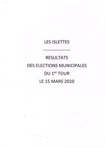 ELECTIONS MUNICIPALES DU 15 MARS 2020