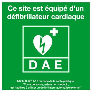 Rappel la mairie est équipée d'un défibrillateur cardiaque