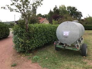 Une tonne à Eau pour le nouveau cimetière