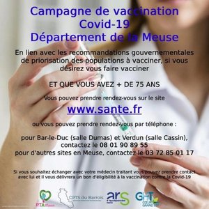 Les Centres de Vaccination pour Argonne Meuse