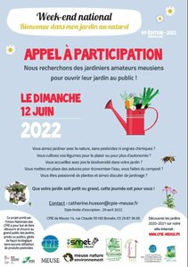 APPEL À PARTICIPATION, Mon Jardin au Naturel