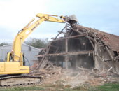 démolition bâtiment à la Cardine